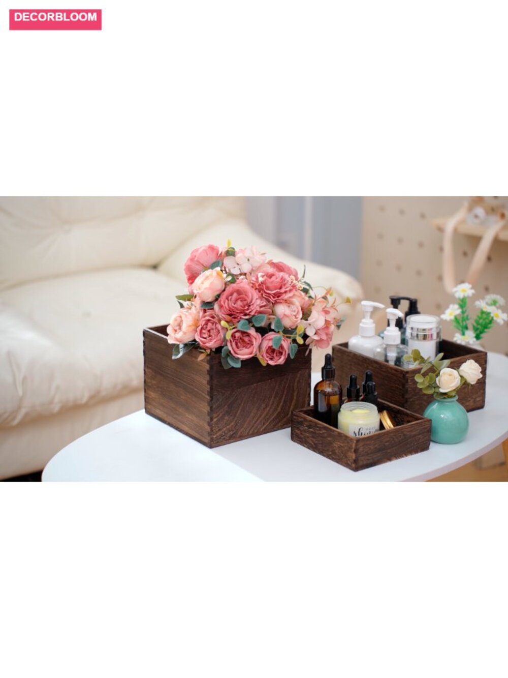Wood Display Risers Set of 6 Stackable Stands for Cake Dessert Food Display - Picture 6 of 6